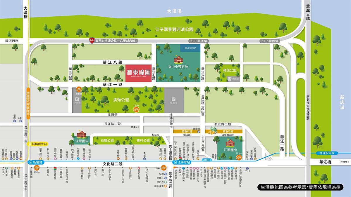 潤泰峰匯生活機能圖