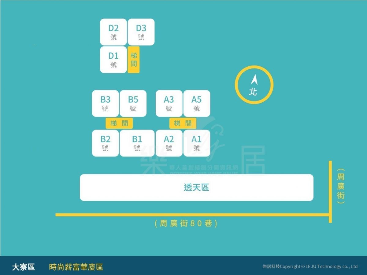 時尚薪富華廈區一樓平面分析