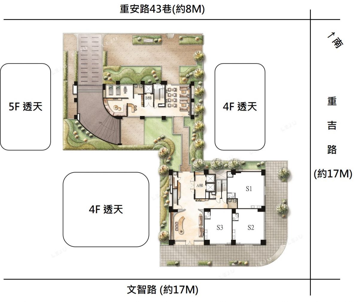  一樓平面分析：