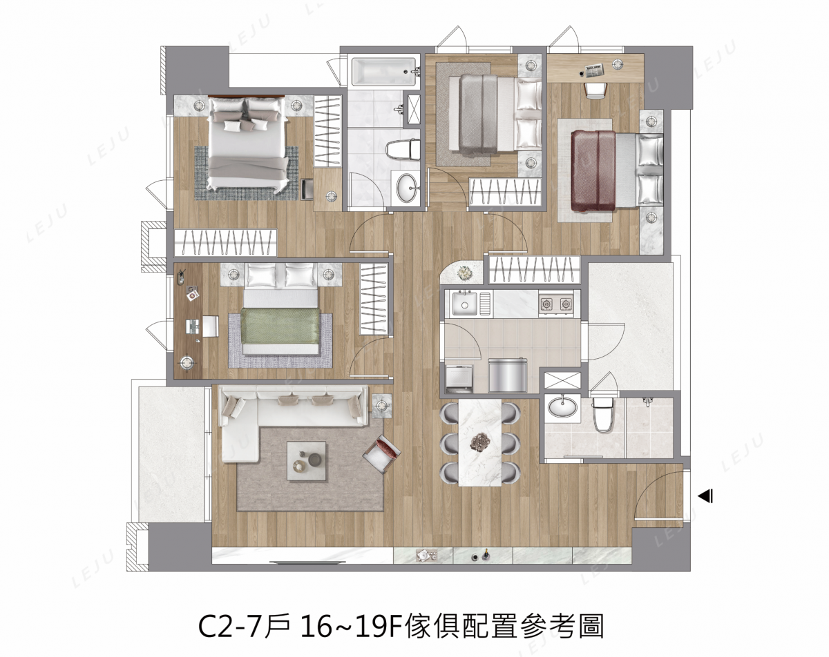 馥華之丘-四季 C2-7家配圖