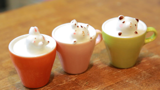 3Dラテアートの作り方をチラ見せ♪「カフェ チョコッティー」のラテアートができるまで