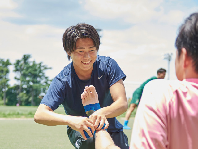 スポーツトレーナー科 アスレティックトレーナーコース アスリートの競技復帰からコンディショニングの管理までマスターした、スペシャリストを目指す。