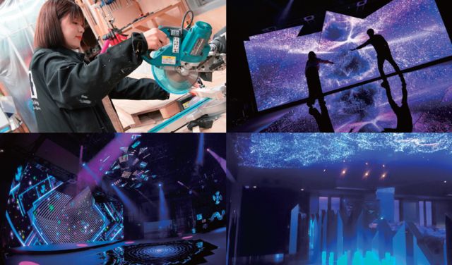 映像・舞台テクノロジー科 デジタルデザイン＆美術本科コース 映画・舞台・イベントなどのエンターテイメント空間を 最新のデジタル技術、テクノロジーを活かし、創造・演出する！