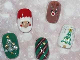 【トータルビューティ科】クリスマスフェスタ♪ウィンターメイク/クリスマスネイルアートの画像