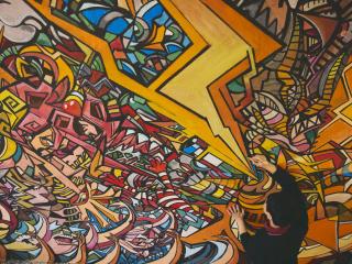 制作に没頭できる個別制作スペース