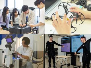 モーションキャプチャルームなど、設備が充実した新校舎で学ぶ