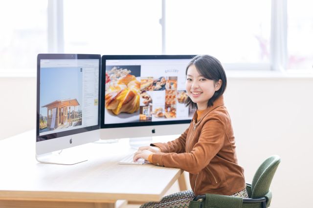 クリエイティブデザイン学科 Webデザイン専攻 スタイリッシュで伝わるホームページを作る。 スキルを身につけWebを自在に操ろう!