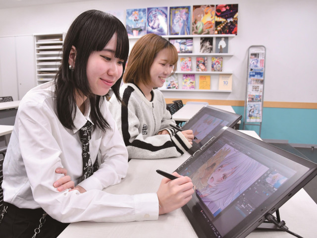 デジタルデザインテクノロジー科 デジタルイラスト＆アニメーションコース イラスト技術とアニメーション技術の両方を学ぶ！