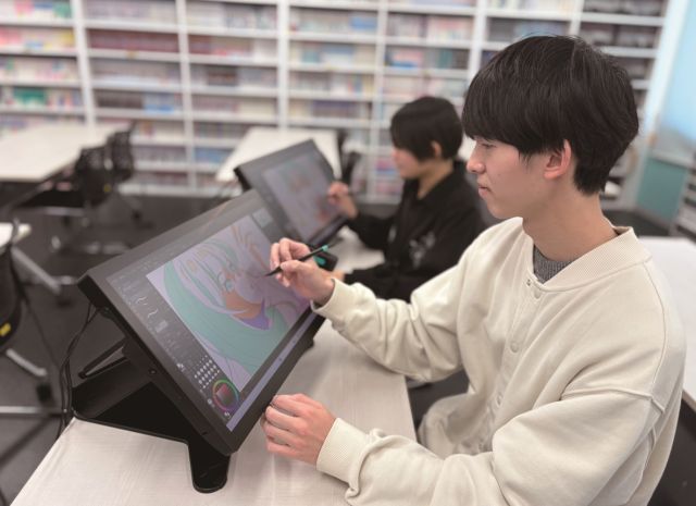 アニメ総合テクノロジー科 アニメーションコース 現場のプロがカリキュラムを制作！ 魅力的なアニメーションを描くために必要な 作画技術・デジタル技術を習得する！