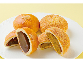 あんぱん＆焼きカレーパンの画像