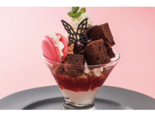 バレンタインに向けて♡ チョコレートブラウニーパフェの画像