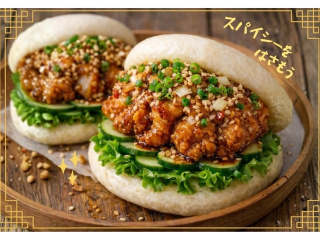 5.23(土)油淋鶏のパオサンドの画像