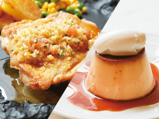 【高校生限定】 チキンのディアボロ＆プリンの画像