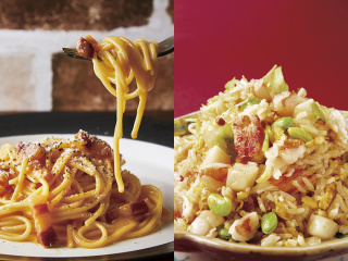 選べるフェア！西洋料理「カルボナーラ」or 中国料理「豪華海鮮チャーハン」の画像