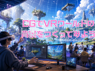 ゲーム・CG系体験入学「CGでVRワールドの背景をつくってみよう」の画像