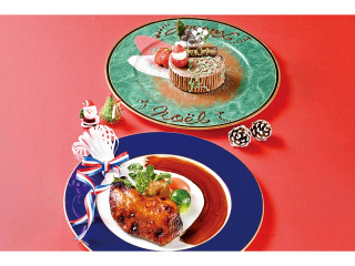 鶏もも肉のロースト＆プチ・ブッシュドノエルの画像