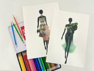 【ファッションデザイン科】選べる実習！ファッションコラージュ/リング作りの画像