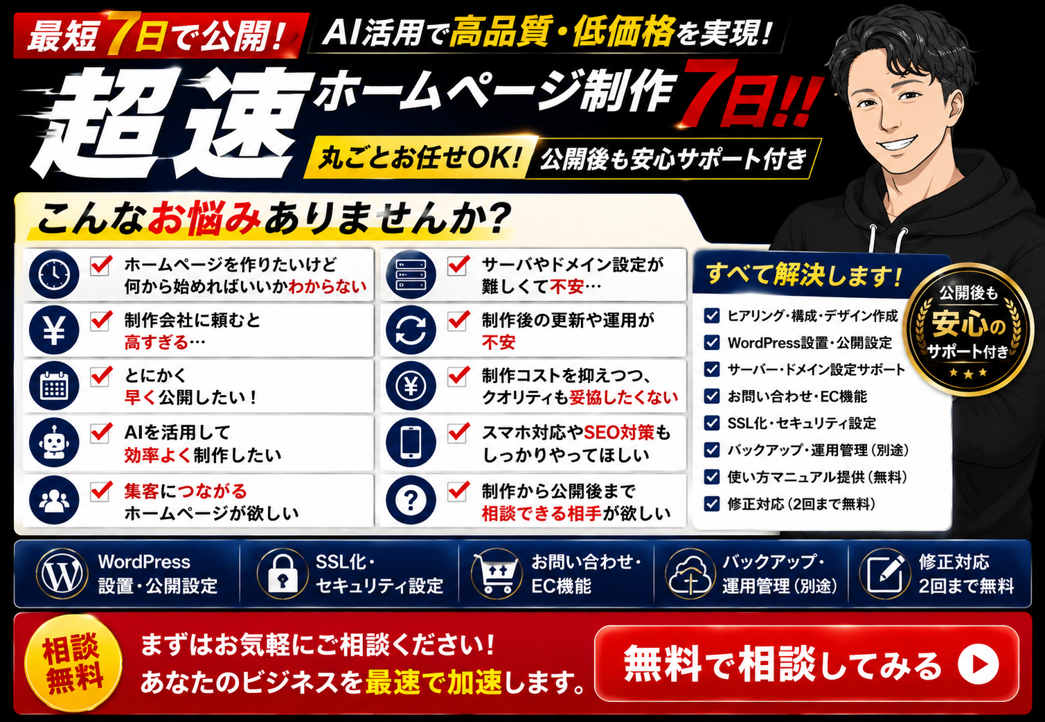 【IGNIA】超速ホームページ制作_こんなお悩みありませんか