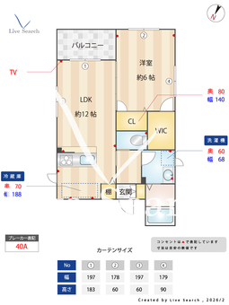 リブズ菊池Ⅲ 202 【熊本県バス 鉄工団地通り下車 徒歩2分】 の間取り図