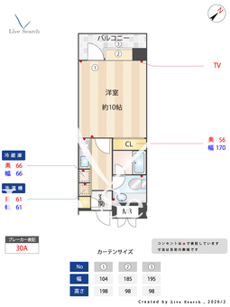 リンブラン 303 【福岡県千早駅】 の間取り図
