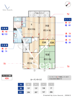 フロレスタ高円 202 【奈良県京終駅】 の間取り図