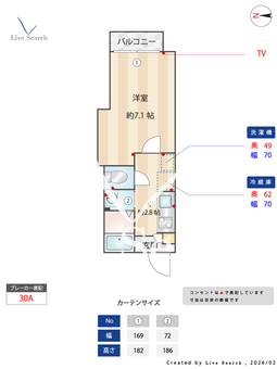 ドミール甲子園 208 【兵庫県甲子園口駅】 の間取り図