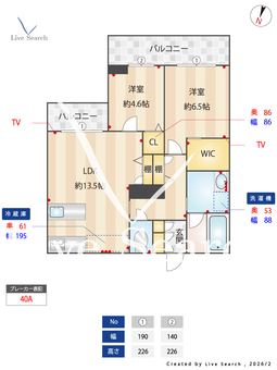 ブランパント 202 【茨城県万博記念公園駅】 の間取り図