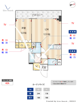 梅島レジデンス 503 【東京都梅島駅】 の間取り図