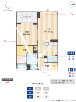 ルピナス　グランデ 203 【千葉県東松戸駅】 の間取り図
