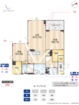 ルピナス　グランデ 206 【千葉県東松戸駅】 の間取り図