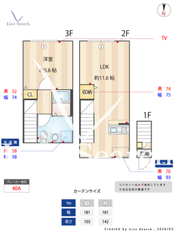 ノーザンロード東武練馬Ⅱ 203 【東京都東武練馬】 の間取り図