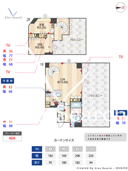 エスティメゾン北新宿 901 【東京都大久保駅】 の間取り図