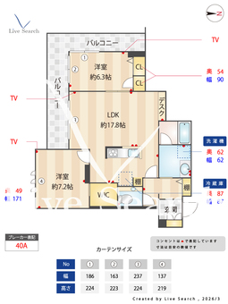 デアグランツ 206 【神奈川県元住吉駅】 の間取り図