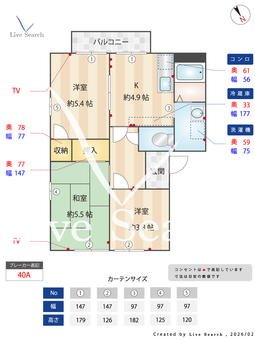 サニープラザ B201 【奈良県近鉄京都線「高の原」駅】 の間取り図