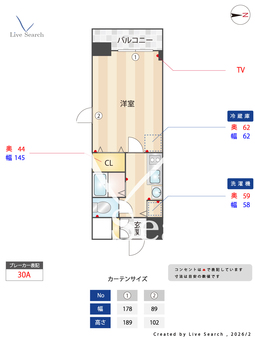 BraTTo名古屋泉セントマーク 306 【愛知県名古屋市営地下鉄桜通線 高岳駅】 の間取り図