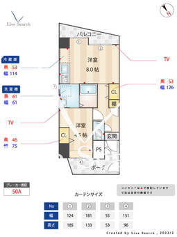 エンクレストけやき通り 207 【福岡県赤坂駅】 の間取り図