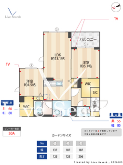 ルピナス　グランデ 306 【千葉県東松戸駅】 の間取り図