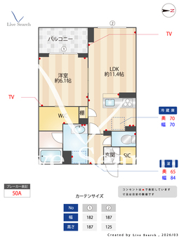 ルピナス　グランデ 308 【千葉県東松戸駅】 の間取り図