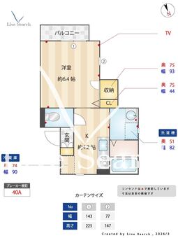 カサ　サンボンギ  203 【大阪府天王寺駅】 の間取り図