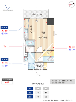 プロシード大須 1106 【愛知県大須観音】 の間取り図