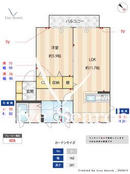メゾン　コリーヌ 203 【茨城県土浦駅】 の間取り図