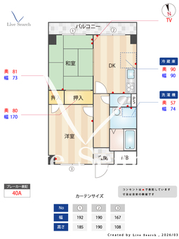 ラクール上小阪 202 【大阪府長瀬駅】 の間取り図