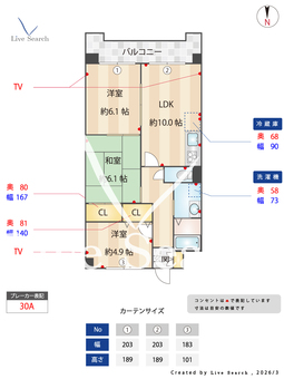 キャッスルサイド丹羽 305 【愛知県浄心駅】 の間取り図