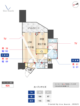 デュオフラッツ池尻大橋ノリス 901 【東京都池尻大橋駅】 の間取り図