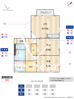 FLORAⅢ 201 【神奈川県橋本駅　】 の間取り図