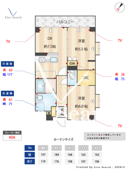 ハイタウン御殿山東 205 【兵庫県宝塚駅】 の間取り図