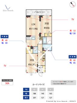 ティエンポ　フェリズ　Ⅰ 206 【千葉県西船橋】 の間取り図