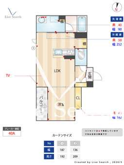フォレナ小松 205 【大阪府上新庄駅】 の間取り図