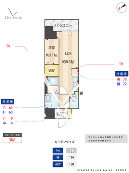 Alivis九条 309 【大阪府九条駅】 の間取り図