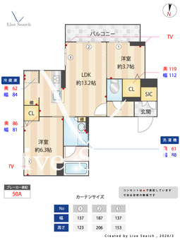 シャーメゾン小仲台 403 【千葉県稲毛駅】 の間取り図